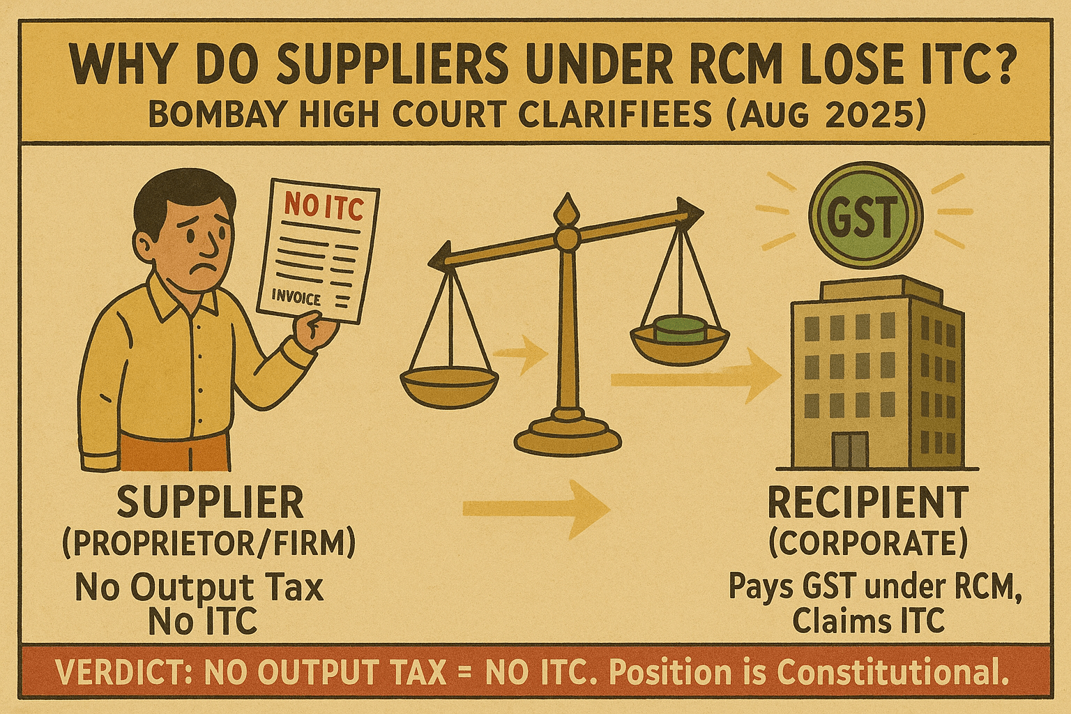 Why Do Suppliers Under RCM Lose ITC? Bombay High Court Clarifies in Eagle Security (Aug 2025)